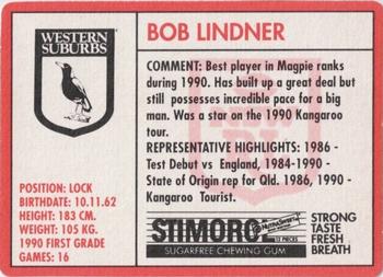 1991 Stimorol NRL #127 Bob Lindner Back